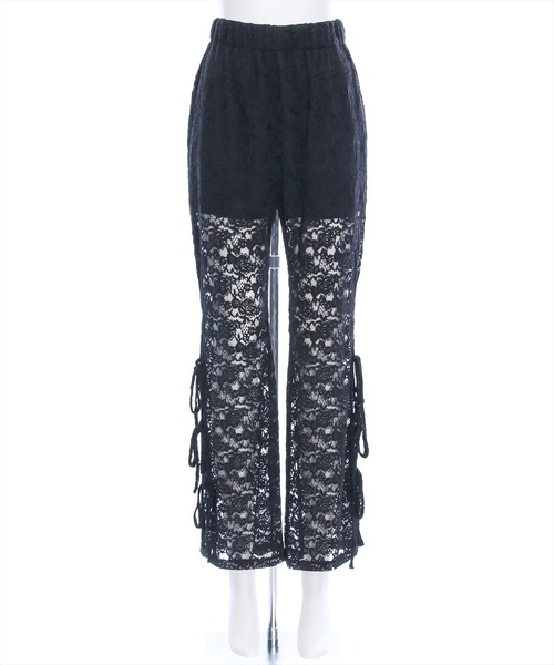 clear（クリア）の「サイドリボンレースパンツ[低身長用サイズ有]（その他パンツ・レディース・アイボリー/ブラック・F/XS）」の18枚目の写真