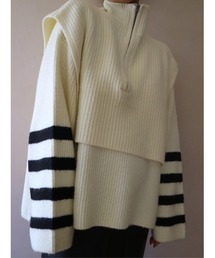 TRUNC | Half Zip Knit Vest SET(ニット/セーター)