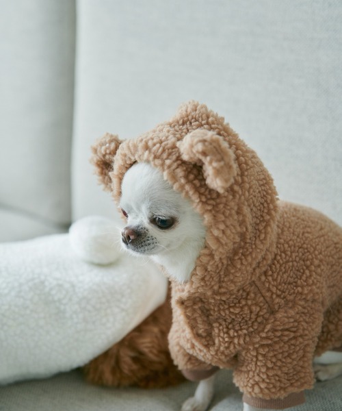 ROPE' PICNIC（ロペピクニック）の「【DOG】耳付きフードボア（ペットウェア・レディース・ブラック/ホワイト/ブラウン・S/L/M/M size）」の3枚目の写真