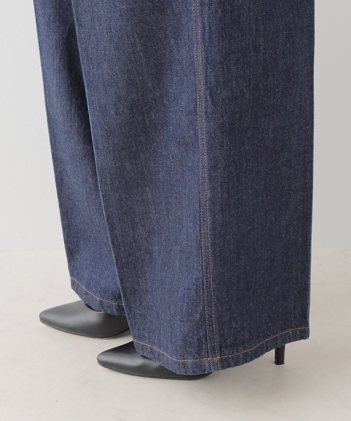 カルメイヤーWIDE LEG レッグ　デニム plage（プラージュ）の「WIDE LEG COLUMN JEANS デニム（）」 - WEAR