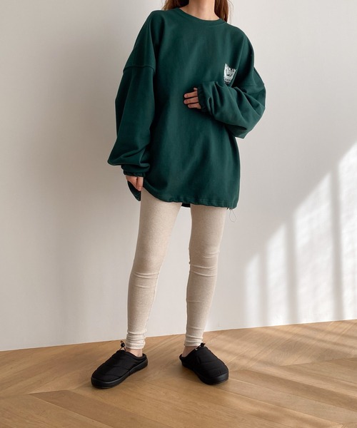 CANAL JEAN（キャナルジーン）の「El mar　あったかレギンス（レギンス/スパッツ・レディース・ブラック/グレー/ブラウン/チャコールグレー/オートミール・ONE SIZE）」の6枚目の写真