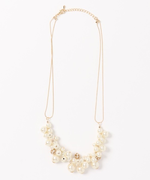 Three Four Time（ｽﾘｰﾌｫｰﾀｲﾑ）の「パールボリュームネックレス【結婚式/パーティー/フォーマル/デイリー】（ネックレス・レディース・ゴールド・FREE）」の5枚目の写真