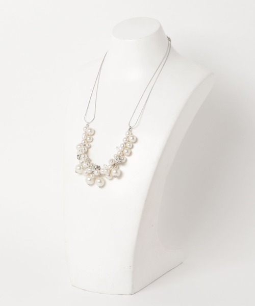 Three Four Time（ｽﾘｰﾌｫｰﾀｲﾑ）の「パールボリュームネックレス【結婚式/パーティー/フォーマル/デイリー】（ネックレス・レディース・ゴールド・FREE）」の7枚目の写真