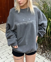 【MEMORY】裏起毛 ピグメント テックロゴ トレーナー / Backed Pigment Tech Logo Sweatshirt