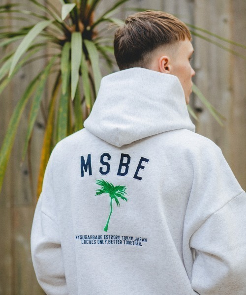 My sugar Babe（マイシュガーベイブ）の「MSBE wappen ribline hoodie（パーカー・メンズ・ネイビー/杢グレー/スミクロ・LARGE/MEDIUM/X-LARGE）」の8枚目の写真
