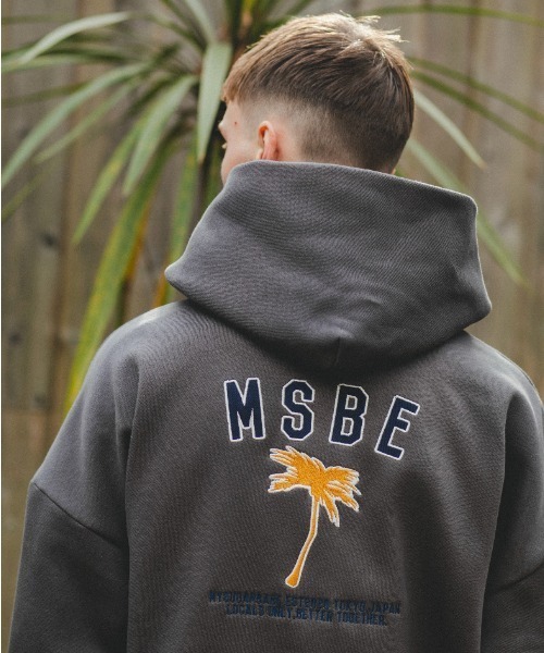 My sugar Babe（マイシュガーベイブ）の「MSBE wappen ribline hoodie（パーカー・メンズ・ネイビー/杢グレー/スミクロ・LARGE/MEDIUM/X-LARGE）」の6枚目の写真