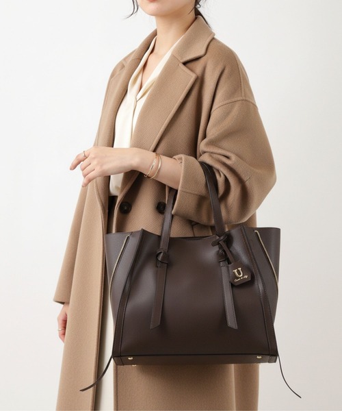 U（ユー）の「Lier【リエール】 ボヤージュトートバッグ L A4・PC対応 2WAYショルダー付き（ビジネスバッグ・レディース・ブラックミックス/ベージュ系その他/ブラック/ベージュ系その他2/アイボリー/ブラウン/ネイビー・FREE）」の5枚目の写真