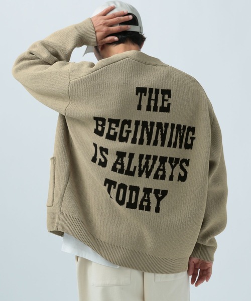 BAYFLOW(ベイフロー)の「HAPPYニットカーディガン(カーディガン/ボレロ・メンズ・ベージュ/グリーン/ブラック・LARGE/MEDIUM)」の7枚目の写真