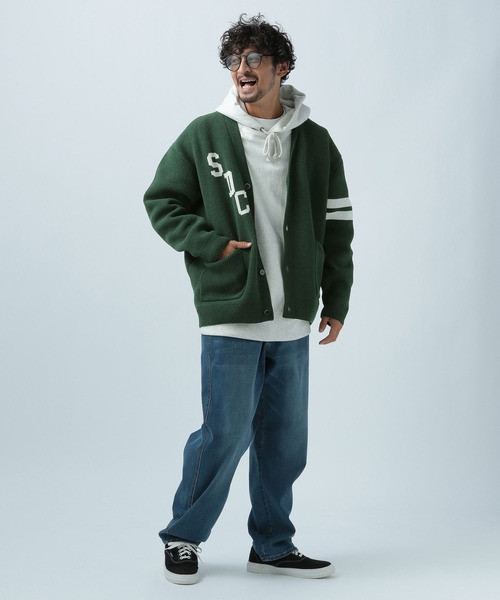 BAYFLOW(ベイフロー)の「HAPPYニットカーディガン(カーディガン/ボレロ・メンズ・ベージュ/グリーン/ブラック・LARGE/MEDIUM)」の12枚目の写真