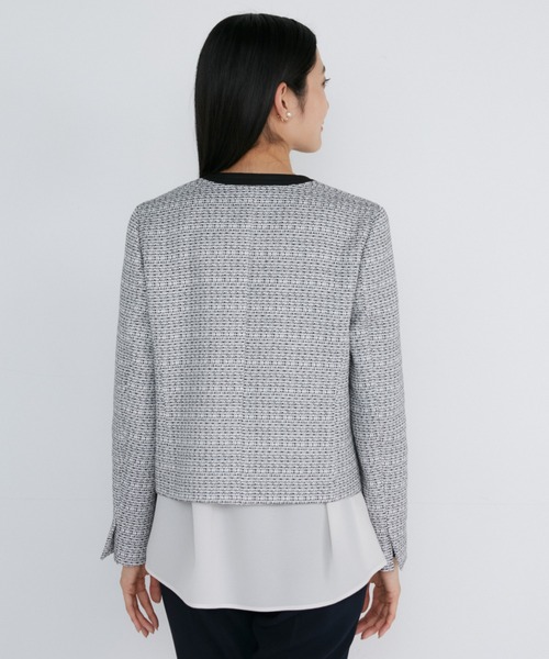 INED ツイードジャケット ノーカラーツイードジャケット｜INED（イネド）｜フランドル