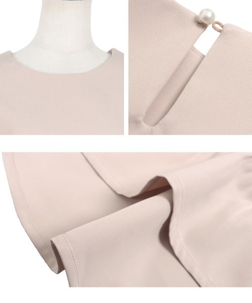 KOBE LETTUCE（コウベレタス）の「[ セレモニー ]ティアードトップス×センタープレスパンツセットアップ（スーツセット・レディース・ホワイト系/ブラック/グレー系・L/M）」の15枚目の写真