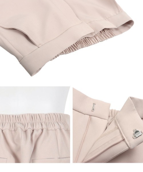 KOBE LETTUCE（コウベレタス）の「[ セレモニー ]ティアードトップス×センタープレスパンツセットアップ（スーツセット・レディース・ホワイト系/ブラック/グレー系・L/M）」の16枚目の写真