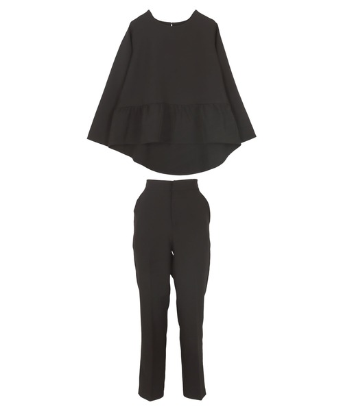 KOBE LETTUCE（コウベレタス）の「[ セレモニー ]ティアードトップス×センタープレスパンツセットアップ（スーツセット・レディース・ホワイト系/ブラック/グレー系・L/M）」の18枚目の写真