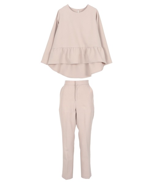 KOBE LETTUCE（コウベレタス）の「[ セレモニー ]ティアードトップス×センタープレスパンツセットアップ（スーツセット・レディース・ホワイト系/ブラック/グレー系・L/M）」の19枚目の写真