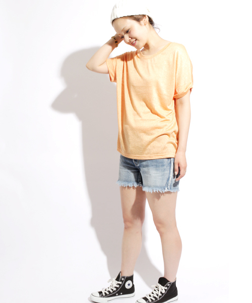 Denime（ドゥニーム）の「【MadeInJapan】DENIM SHORT PANTS/デニムショートパンツ（デニムパンツ・レディース・ホワイト/ライトインディゴブルー・MEDIUM/X-SMALL/SMALL）」の16枚目の写真