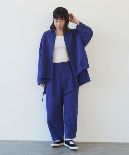 【yuni10周年】ハイツイスト コットン/リネン バックゴムパンツ yuni（ユニ ）の「ハイツイストコットンリネン バックゴムパンツ