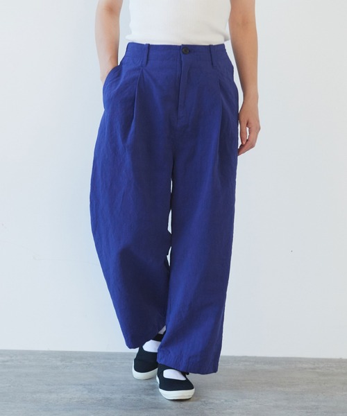 【yuni10周年】ハイツイスト コットン/リネン バックゴムパンツ yuni10周年】ハイツイスト コットン/リネン バックゴムパンツ yuni