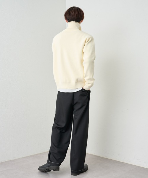 COLONY 2139(コロニートゥーワンスリーナイン)の「ポリツイルタックワイドパンツ(スラックス・メンズ・ブラック/ベージュ・LARGE/MEDIUM)」の8枚目の写真