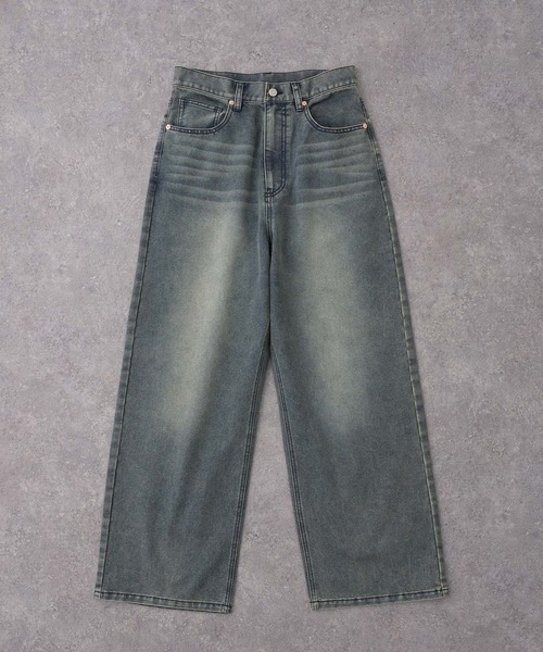 セール】ヴィンテージメイクバギーセミワイドデニムパンツ