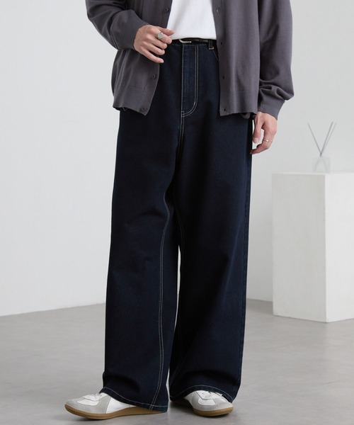 ヴィンテージメイクバギーセミワイドデニムパンツ MONO-MART│MONO