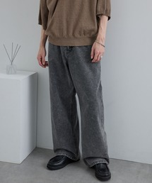 メンズのデニムパンツ（グレー/灰色系・リジッド・ワンウォッシュ 