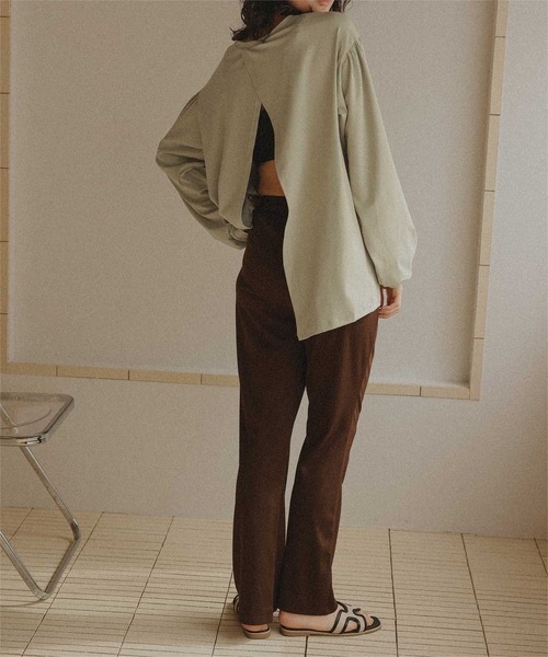 titivate（ティティベイト）の「バックスリットボリュームスリーブトップス/ラッシュガード（ラッシュガード・レディース・カーキ/ブラック/グリーン系その他・M/S/L）」の17枚目の写真