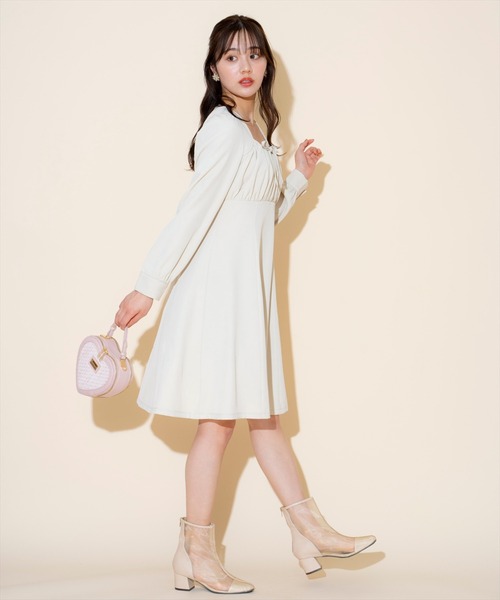 WILLSELECTION（ウィルセレクション）の「ギャザーリボンフレアミニワンピース（ワンピース・レディース・ピンク/ミント/ベージュ・FREE）」の10枚目の写真