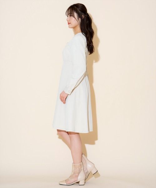 WILLSELECTION（ウィルセレクション）の「ギャザーリボンフレアミニワンピース（ワンピース・レディース・ピンク/ミント/ベージュ・FREE）」の11枚目の写真