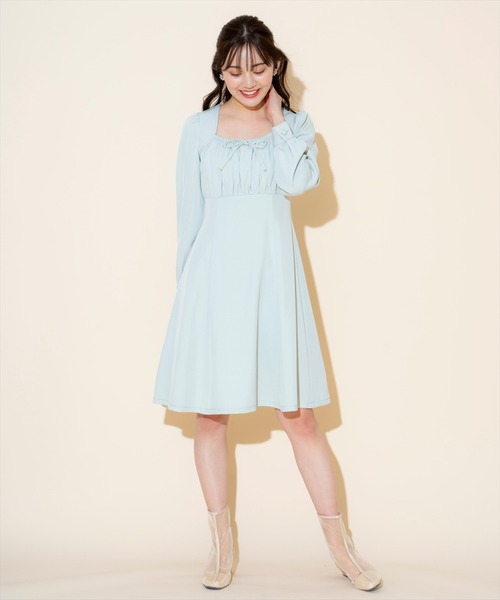WILLSELECTION（ウィルセレクション）の「ギャザーリボンフレアミニワンピース（ワンピース・レディース・ピンク/ミント/ベージュ・FREE）」の21枚目の写真