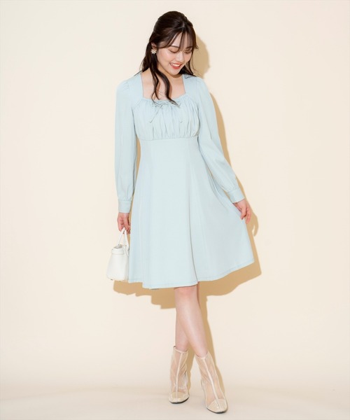 WILLSELECTION（ウィルセレクション）の「ギャザーリボンフレアミニワンピース（ワンピース・レディース・ピンク/ミント/ベージュ・FREE）」の22枚目の写真