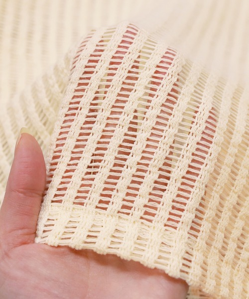 reca（レカ）の「メッシュニットソー（ニット/セーター・レディース・ブラック/アイボリー・M）」の12枚目の写真