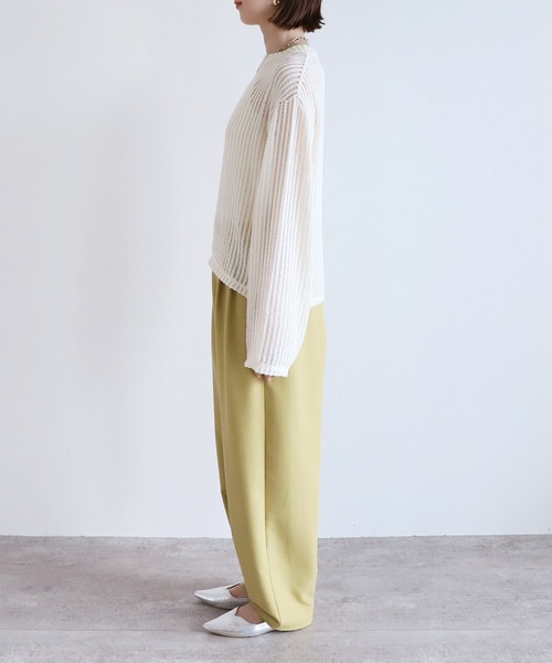 reca（レカ）の「メッシュニットソー（ニット/セーター・レディース・ブラック/アイボリー・M）」の14枚目の写真