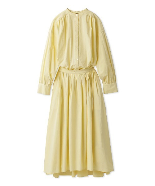 Mila Owen(ミラオーウェン)の「スタンド衿前ふらし後ドッキングシャツワンピース【マシーンウォッシャブル】(シャツワンピース・レディース・ホワイト/ネイビー/イエロー・0/1)」の17枚目の写真