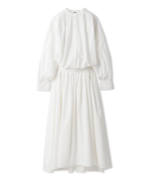 Mila Owen(ミラオーウェン)の「スタンド衿前ふらし後ドッキングシャツワンピース【マシーンウォッシャブル】(シャツワンピース・レディース・ホワイト/ネイビー/イエロー・0/1)」の18枚目の写真