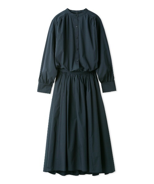 Mila Owen(ミラオーウェン)の「スタンド衿前ふらし後ドッキングシャツワンピース【マシーンウォッシャブル】(シャツワンピース・レディース・ホワイト/ネイビー/イエロー・0/1)」の19枚目の写真