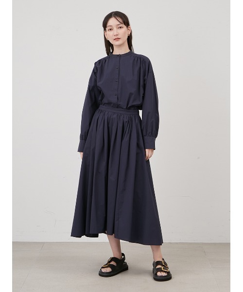 Mila Owen(ミラオーウェン)の「スタンド衿前ふらし後ドッキングシャツワンピース【マシーンウォッシャブル】(シャツワンピース・レディース・ホワイト/ネイビー/イエロー・0/1)」の22枚目の写真