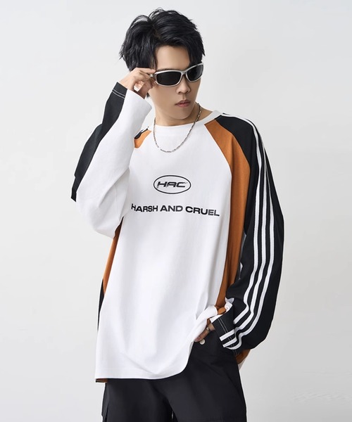 harshandcruel スポーツ カジュアル ロゴ 長袖 Tシャツ HARSH AND CRUEL 】 ハーシュアンドクルーエル 正規品 男女兼用
