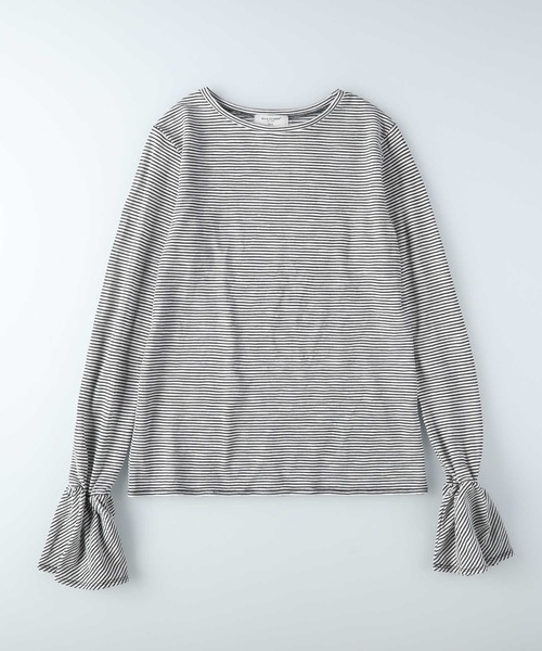 BACK NUMBER(バックナンバー)の「【BACK NUMBER】フレアスリーブ長袖Tシャツ(Tシャツ/カットソー・レディース・オフホワイト/ブラック/ブラック×ホワイト/ホワイト×ブラック・LARGE/SMALL/MEDIUM/XL)」の10枚目の写真