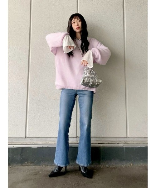 BACK NUMBER(バックナンバー)の「【BACK NUMBER】フレアスリーブ長袖Tシャツ(Tシャツ/カットソー・レディース・オフホワイト/ブラック/ブラック×ホワイト/ホワイト×ブラック・LARGE/SMALL/MEDIUM/XL)」の21枚目の写真