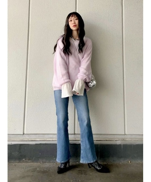 BACK NUMBER(バックナンバー)の「【BACK NUMBER】フレアスリーブ長袖Tシャツ(Tシャツ/カットソー・レディース・オフホワイト/ブラック/ブラック×ホワイト/ホワイト×ブラック・LARGE/SMALL/MEDIUM/XL)」の22枚目の写真