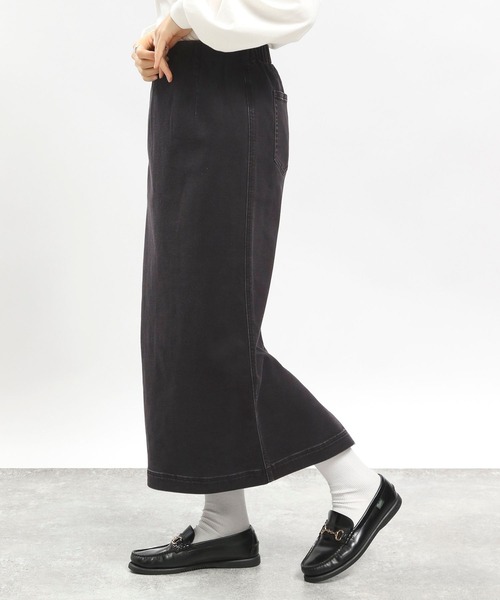 GLOBAL WORK Smile Seed Store（グローバルワーク スマイルシードストア）の「デニムＩラインスカート/977006（デニムスカート・レディース・ブルー系その他3/ブラック/アイボリー/ブルー系その他5・SMALL/MEDIUM/X-LARGE/LARGE）」の3枚目の写真