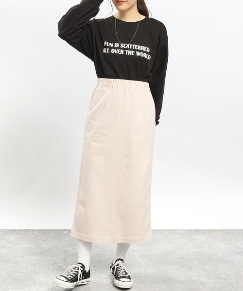 GLOBAL WORK Smile Seed Store（グローバルワーク スマイルシードストア）の「デニムＩラインスカート/977006（デニムスカート・レディース・ブルー系その他3/ブラック/アイボリー/ブルー系その他5・SMALL/MEDIUM/X-LARGE/LARGE）」の20枚目の写真