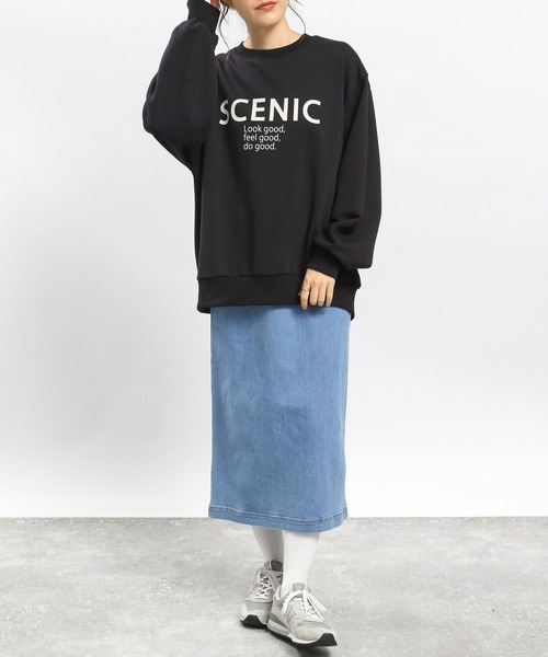 GLOBAL WORK Smile Seed Store（グローバルワーク スマイルシードストア）の「デニムＩラインスカート/977006（デニムスカート・レディース・ブルー系その他3/ブラック/アイボリー/ブルー系その他5・SMALL/MEDIUM/X-LARGE/LARGE）」の9枚目の写真