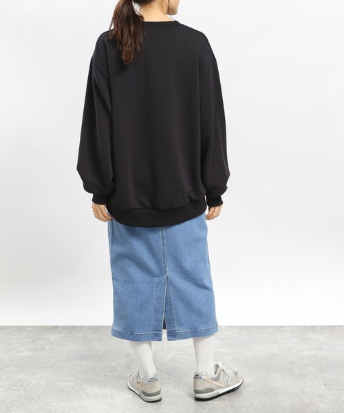 GLOBAL WORK Smile Seed Store（グローバルワーク スマイルシードストア）の「デニムＩラインスカート/977006（デニムスカート・レディース・ブルー系その他3/ブラック/アイボリー/ブルー系その他5・SMALL/MEDIUM/X-LARGE/LARGE）」の7枚目の写真