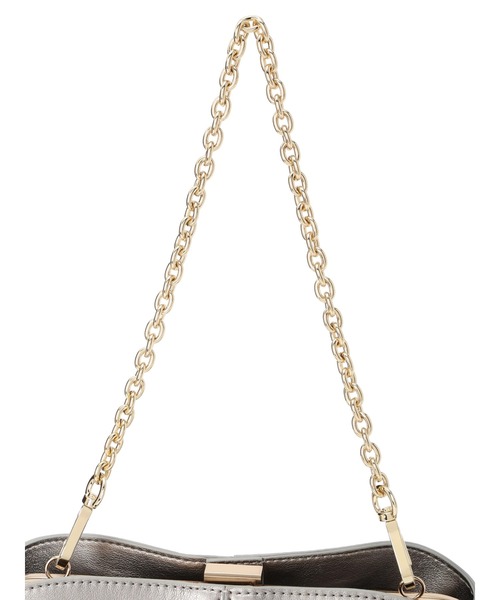 YECCA VECCA(イェッカヴェッカ)の「2wayチェーンバッグ(クラッチバッグ・レディース・ブラック/ライトベージュ/シルバー系その他・FREE)」の4枚目の写真