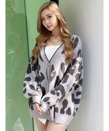 GYDA | GレオパードLOOSEニットカーディガン(カーディガン/ボレロ)