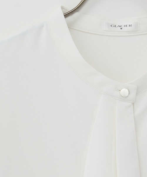 Honeys(ハニーズ)の「8分袖ボウタイブラウス(シャツ/ブラウス・レディース・ホワイト/ライトグレー/ネイビー/ミント/スモークピンク・S/M/L/LL/3L)」の21枚目の写真