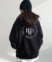 A'GEM/9 × .kom『muah muah/ムーアムーア』MUAH CIRCLE LOGO OVERFIT HOODIE/サークルロゴオーバーフィットフーディーパーカー