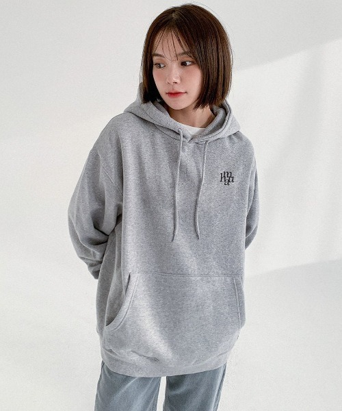muahmuah(ムーアムーア)の「A'GEM/9 × .kom『muah muah/ムーアムーア』MUAH CIRCLE LOGO OVERFIT HOODIE/サークルロゴオーバーフィットフーディーパーカー(パーカー・レディース・アイボリー/ブラック/ライトブルー/グレー・FREE)」の12枚目の写真