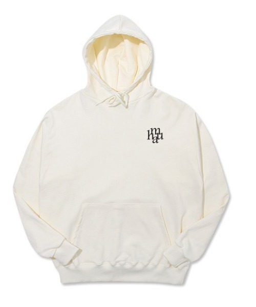 muahmuah(ムーアムーア)の「A'GEM/9 × .kom『muah muah/ムーアムーア』MUAH CIRCLE LOGO OVERFIT HOODIE/サークルロゴオーバーフィットフーディーパーカー(パーカー・レディース・アイボリー/ブラック/ライトブルー/グレー・FREE)」の20枚目の写真